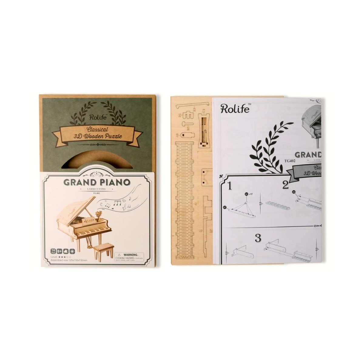 Maquette en bois Piano à queue