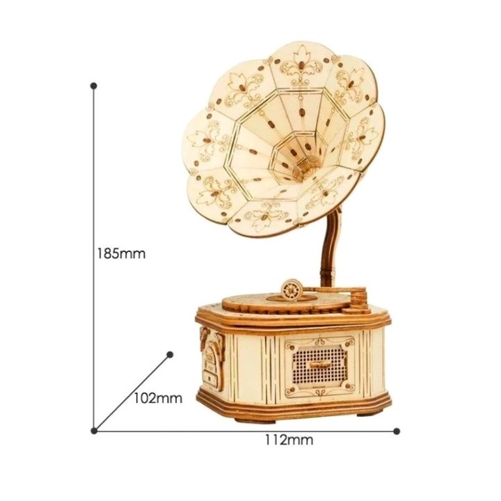 Maquette en bois Gramophone