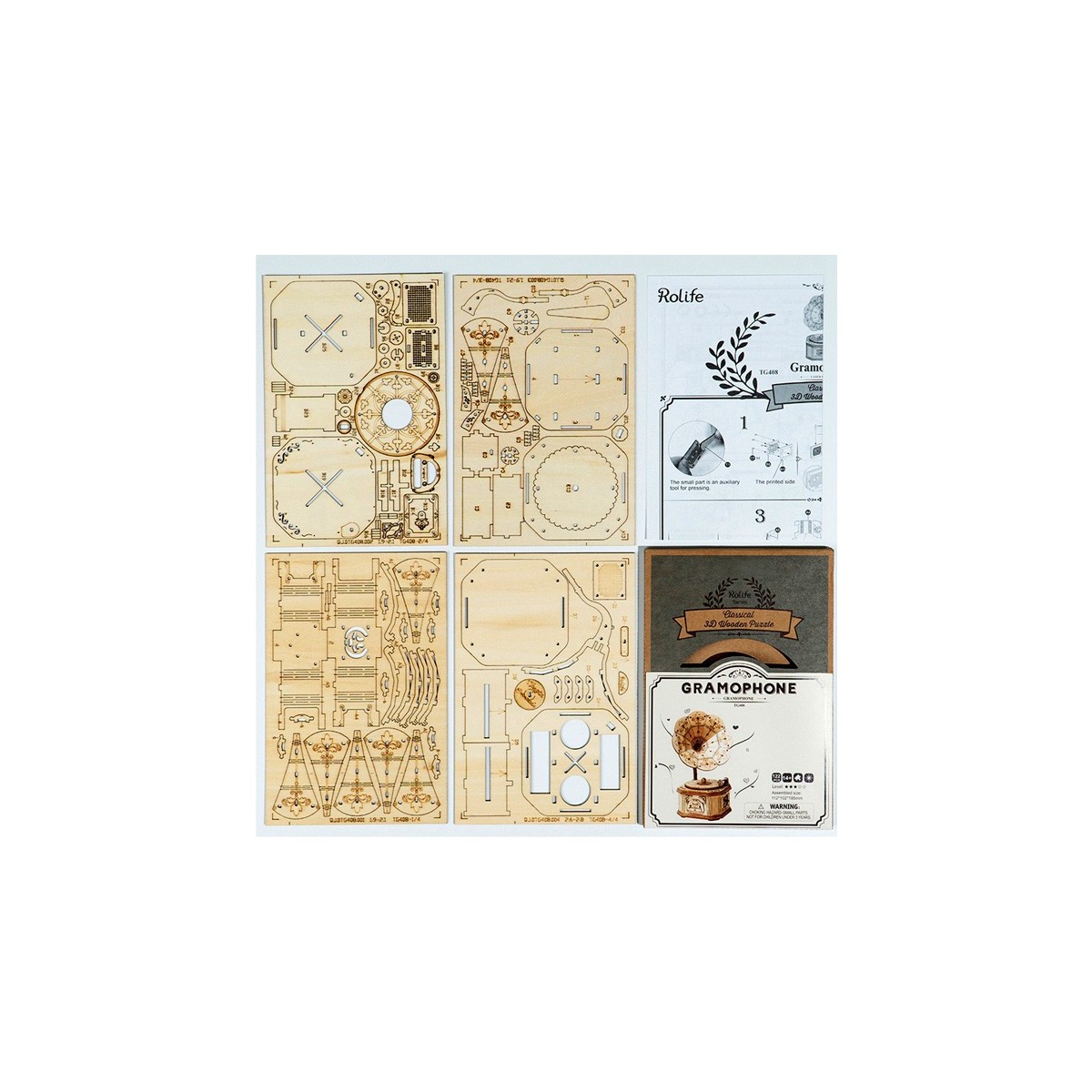 Maquette en bois Gramophone