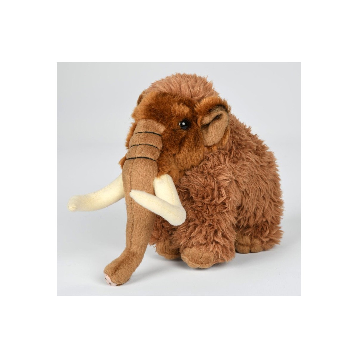 Peluche mammouth marron 20 cm