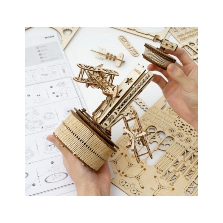 Maquette en bois Tour de contrôle animée musicale