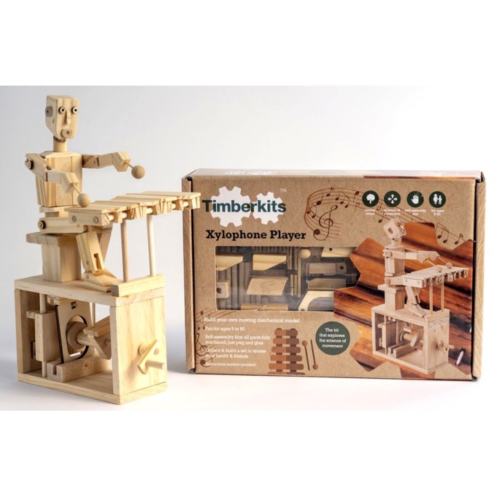 Automate en bois joueur de xylophone en kit 26 cm