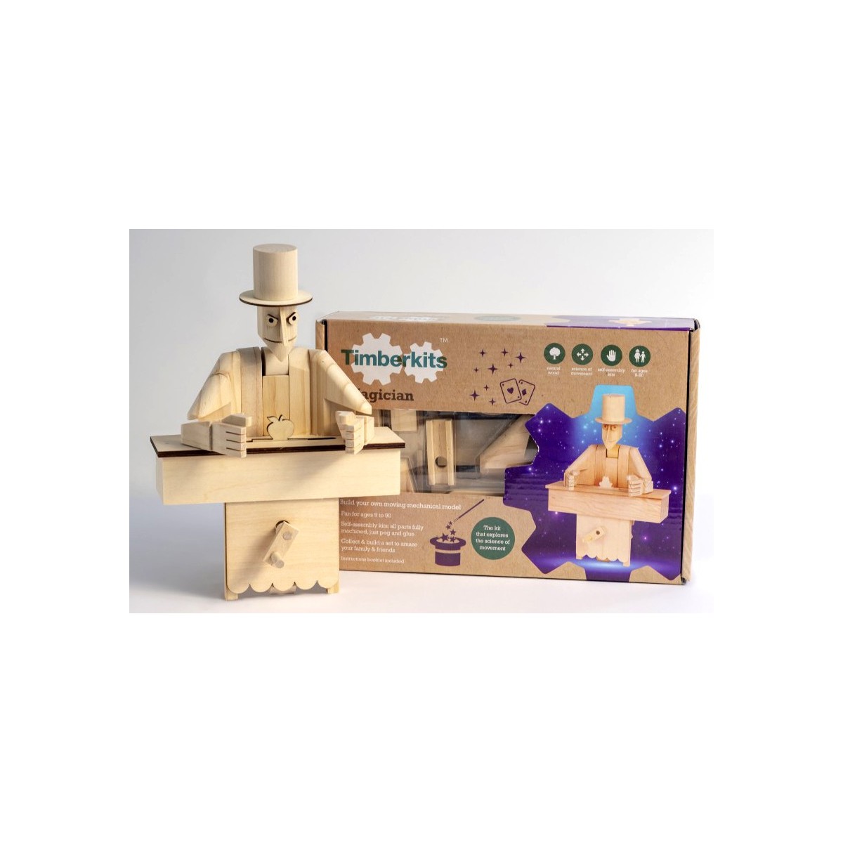 Automate en bois magicien en kit 20 cm