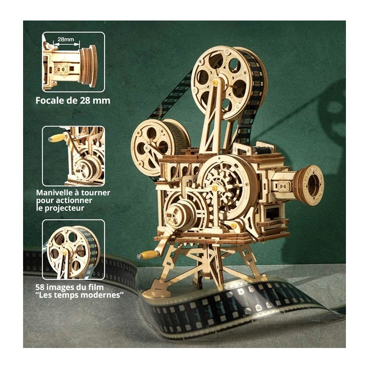 Maquette en bois Projecteur film Vitascope animé