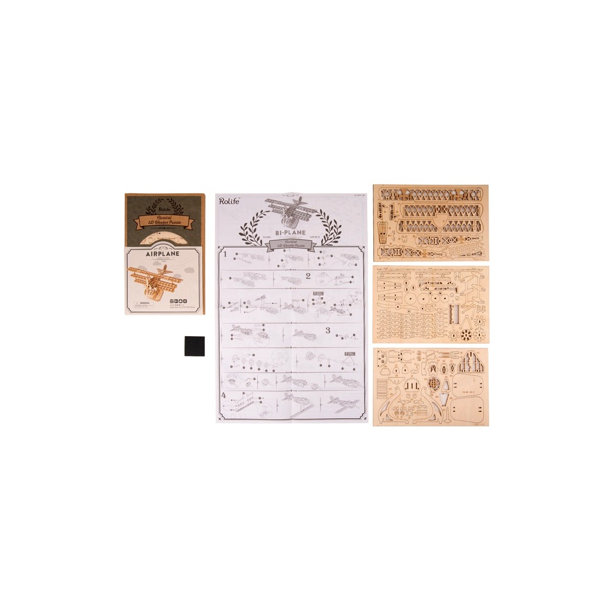 Maquette en bois Avion Triplan