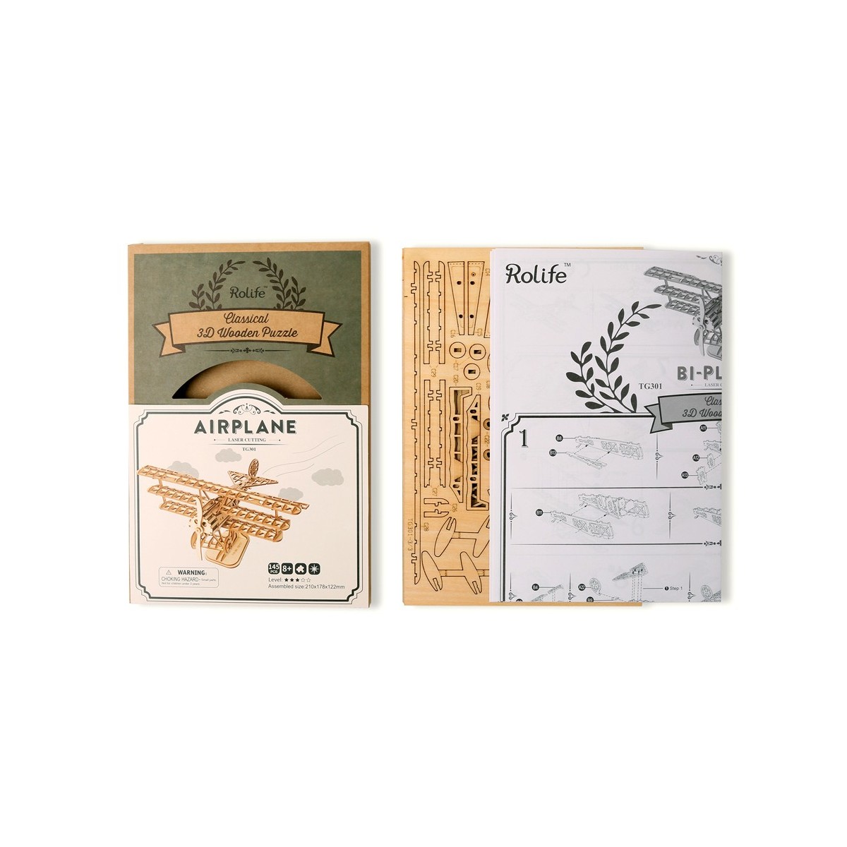 Maquette en bois Avion Triplan