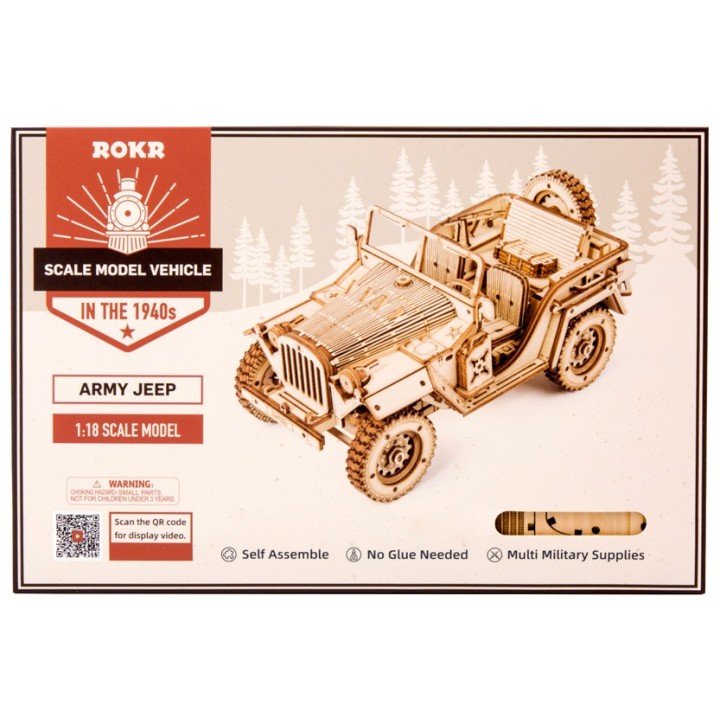 Maquette en bois Voiture Jeep 4x4