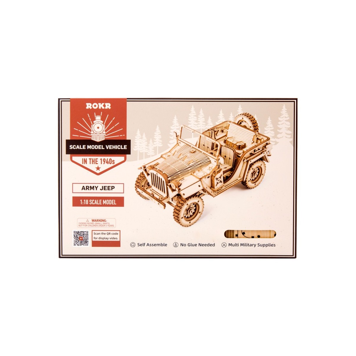 Maquette en bois Voiture Jeep 4x4