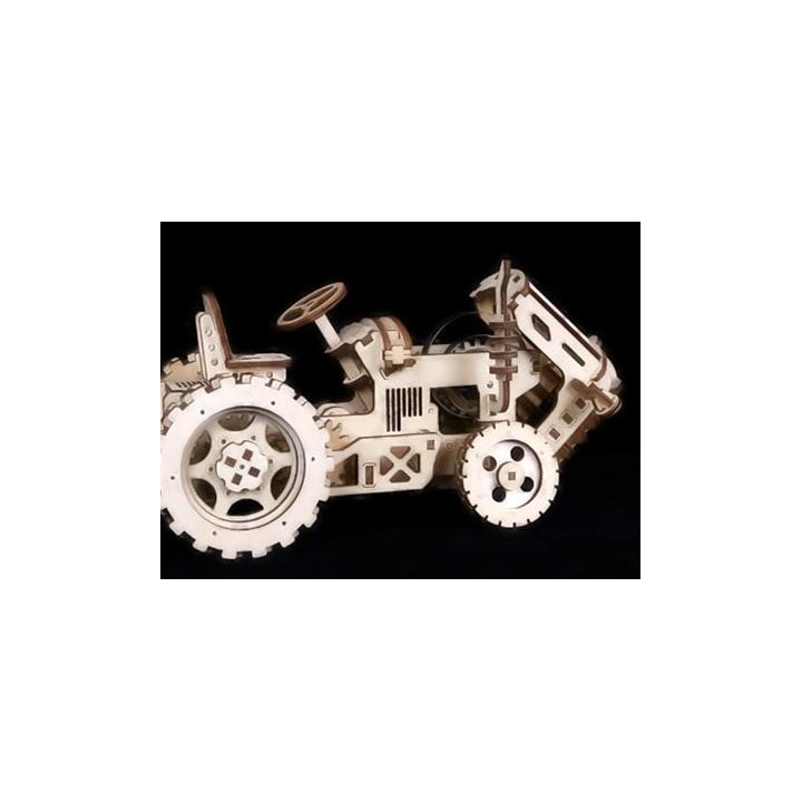 Maquette en bois Tracteur animé