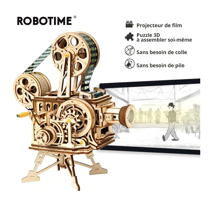 Maquette en bois Projecteur film Vitascope animé