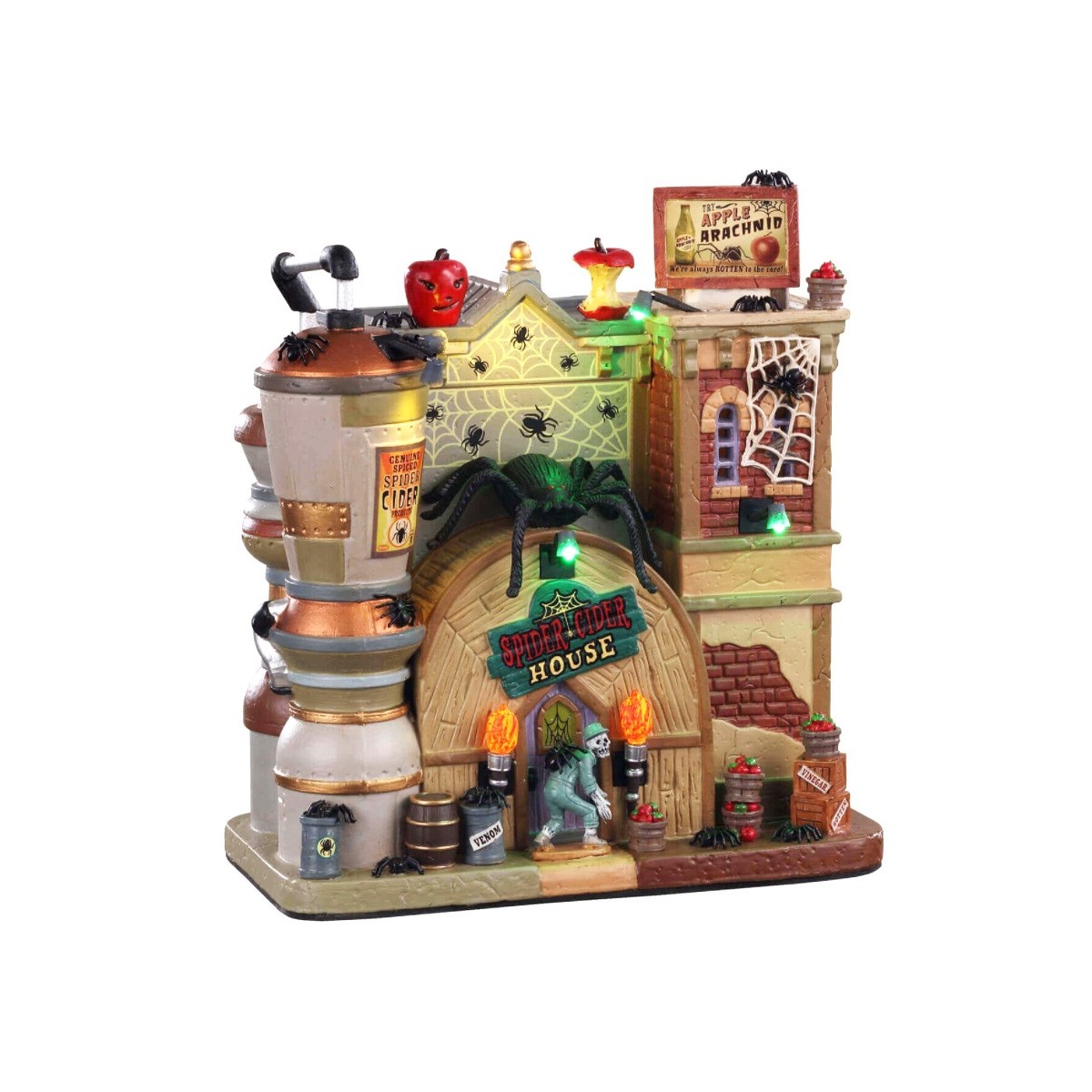 Cidrerie lumineuse araignée Lemax Halloween