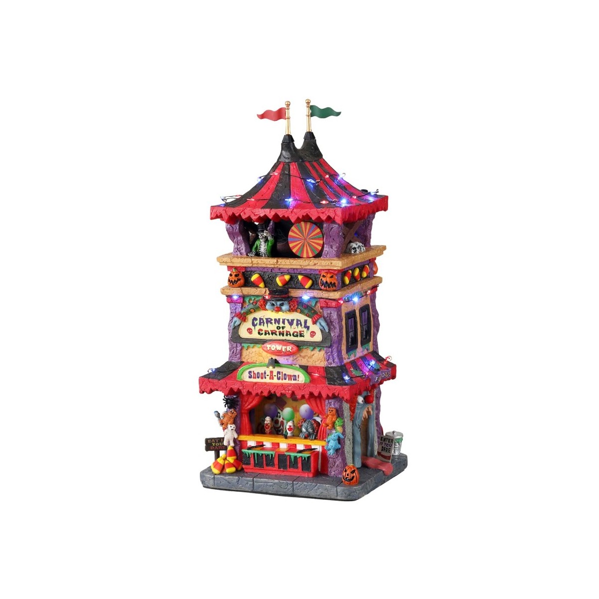 Tour d'attractions effrayante lumineuse Lemax Halloween