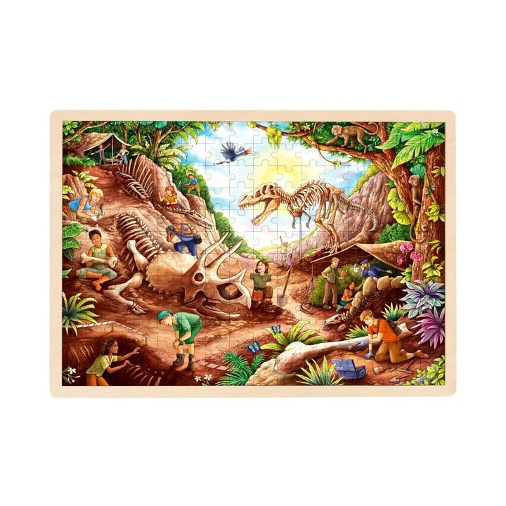 Puzzle cadre enfant en bois Fouille archéologique 192 pièces