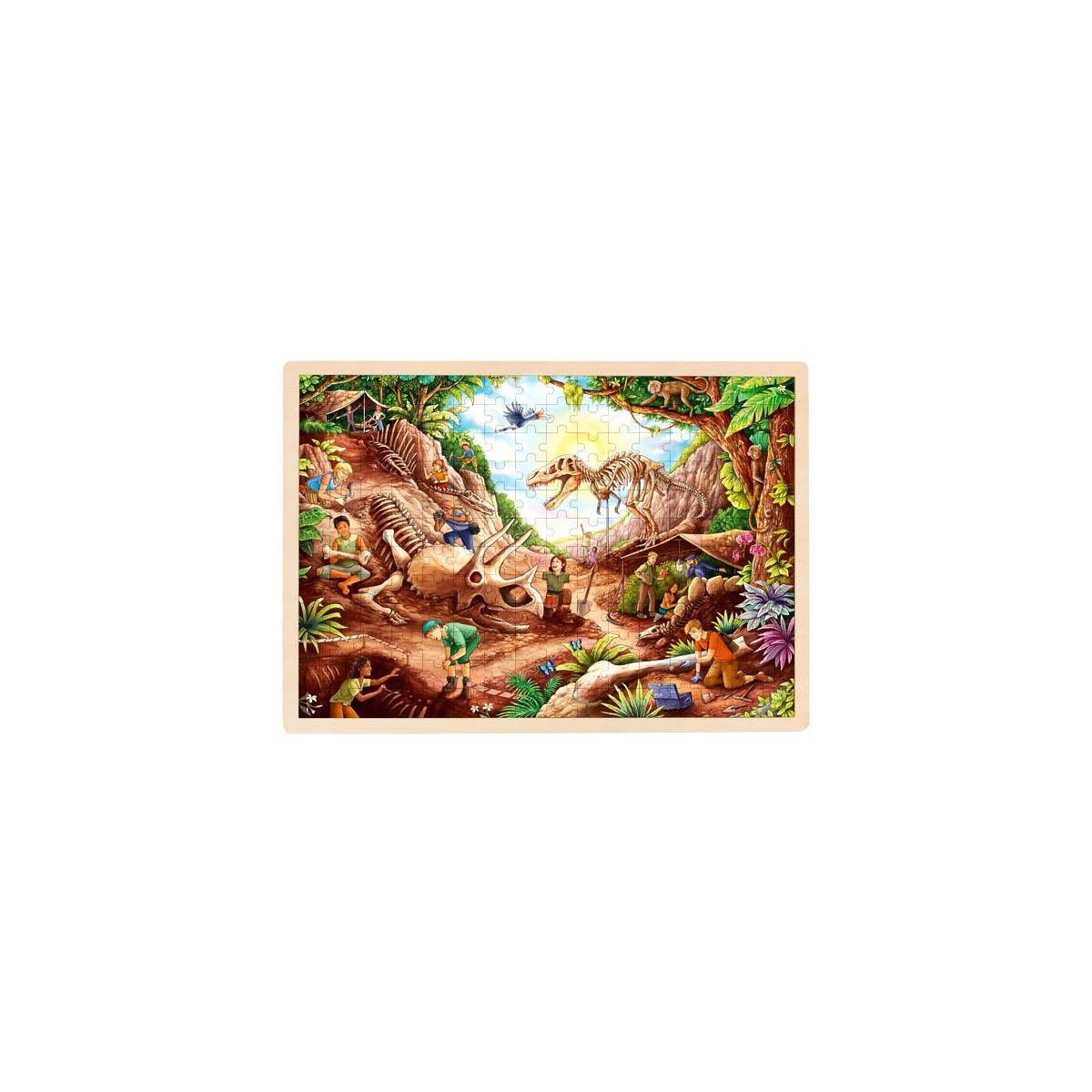 Puzzle cadre enfant en bois Fouille archéologique 192 pièces
