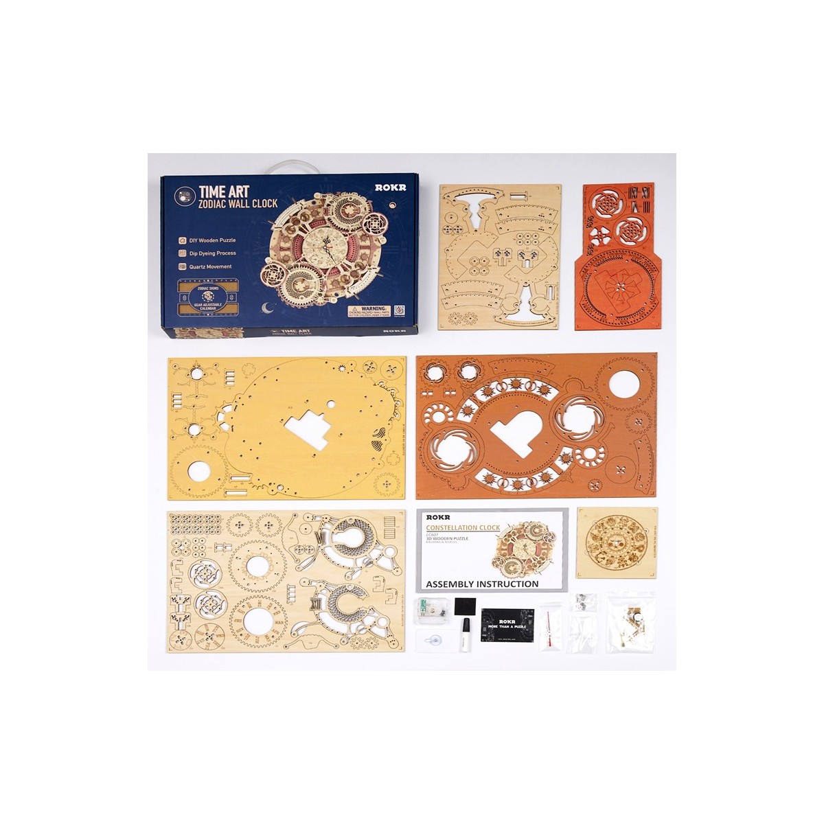 Maquette en bois animée Horloge calendrier
