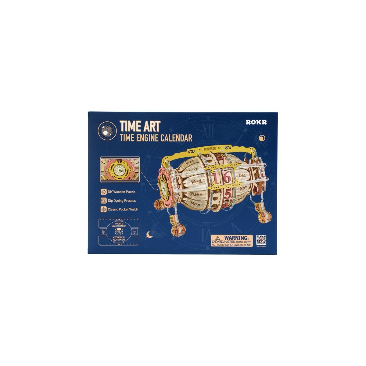 Maquette en bois Calendrier avec horloge