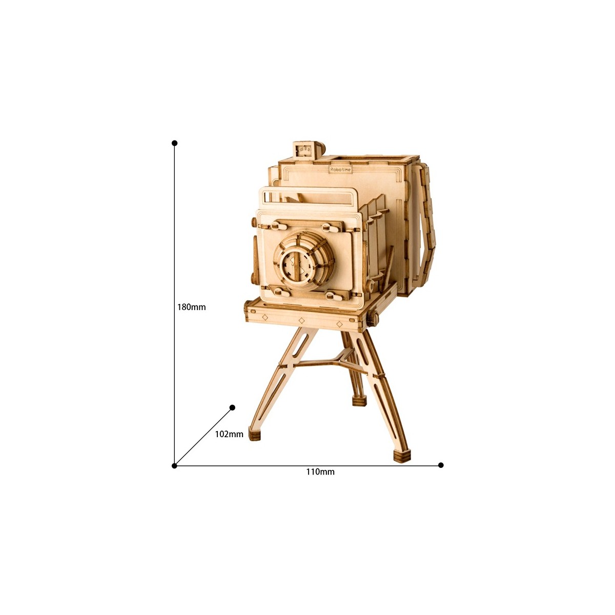 Maquette en bois Appareil photo ancien