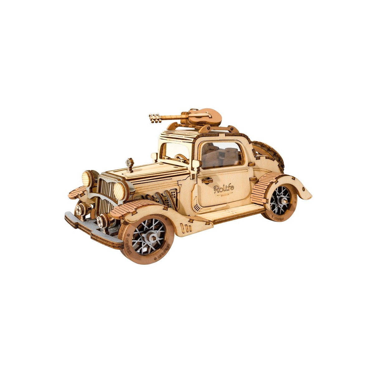 Maquette en bois Voiture ancienne