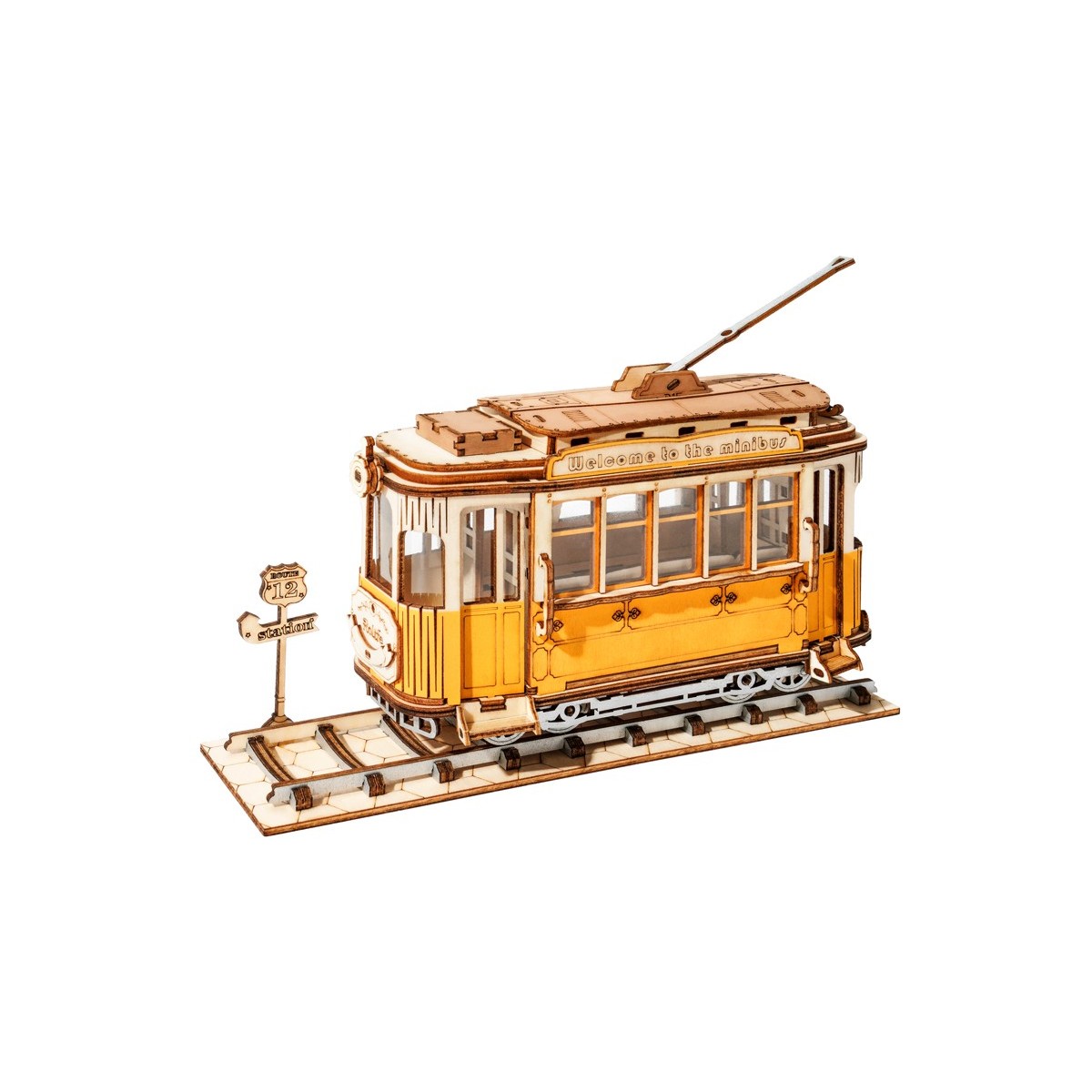 Maquette en bois Tramway ancien