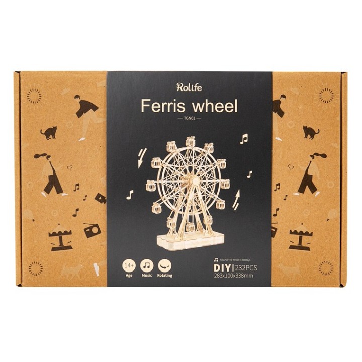 Maquette en bois animée Grande roue musicale