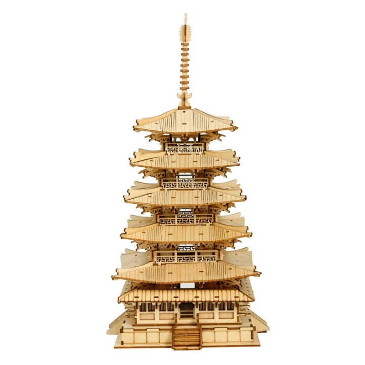 Maquette en bois Tour bouddhiste