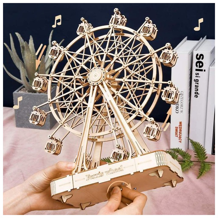 Maquette en bois animée Grande roue musicale