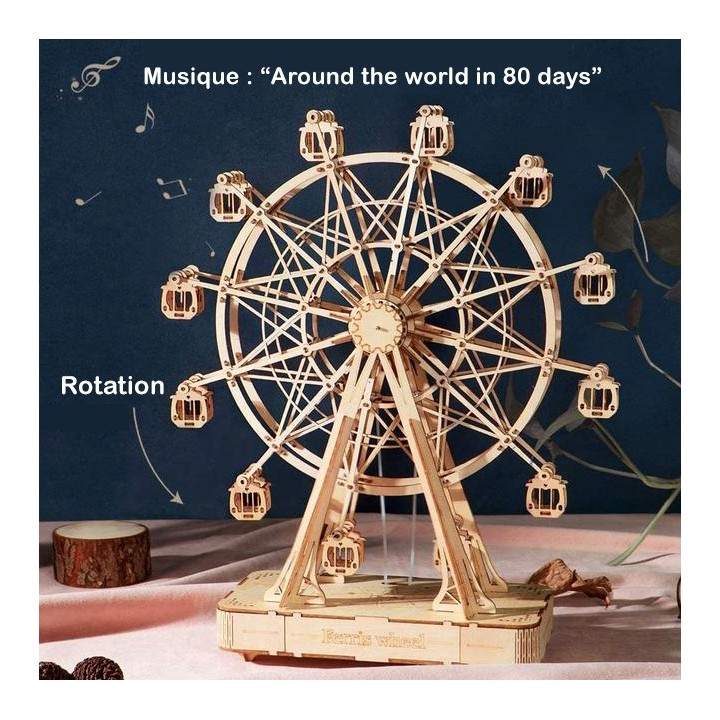 Maquette en bois animée Grande roue musicale