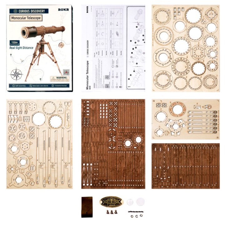 Maquette en Bois Longue-vue télescopique fonctionnelle
