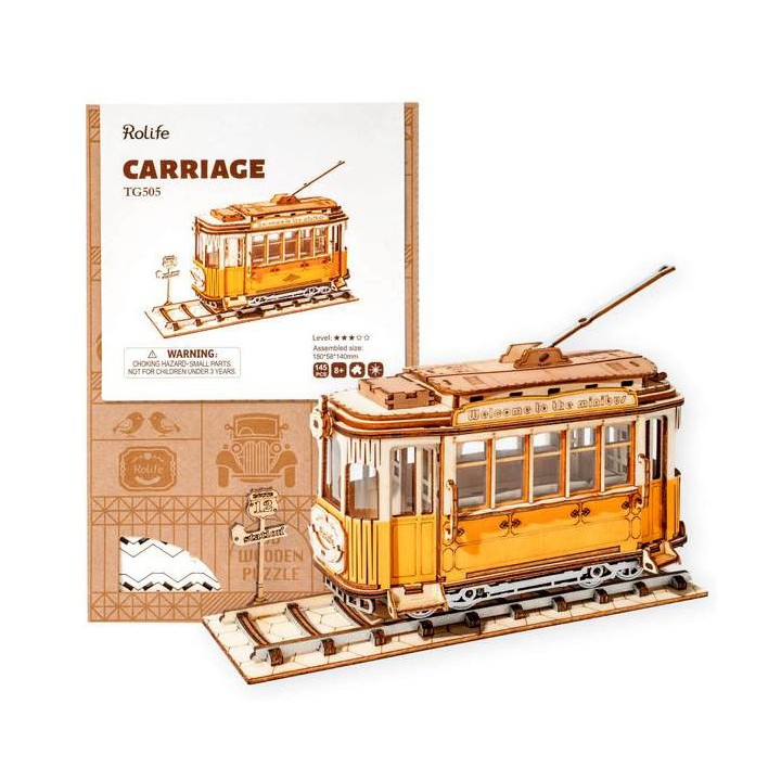 Maquette en bois Tramway ancien