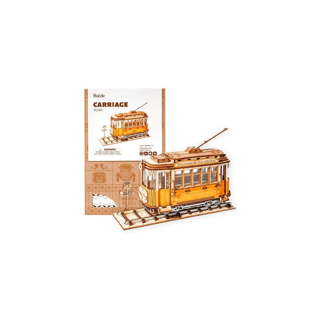 Maquette en bois Tramway ancien