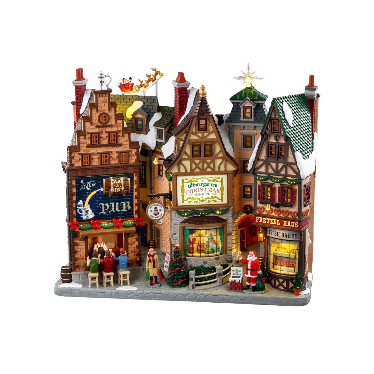 Façade germanique lumineuse Noël Lemax