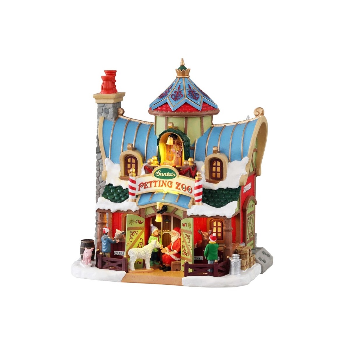 Zoo du Père Noël lumineux Lemax Santas Wonderland