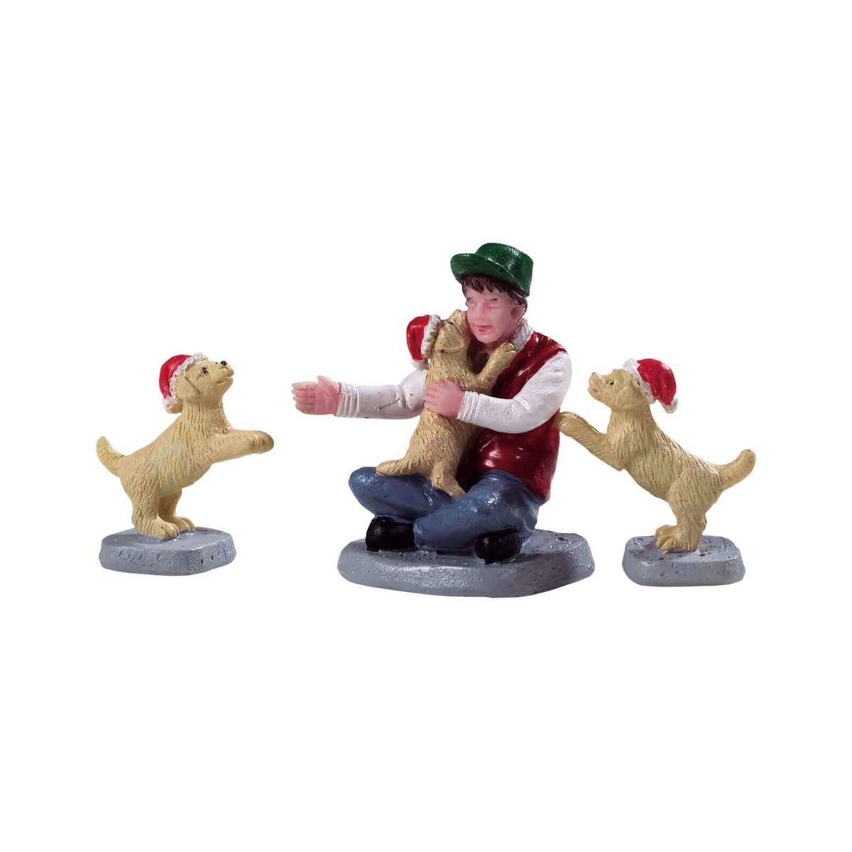 Garçon et chiots Lots de 3 Lemax
