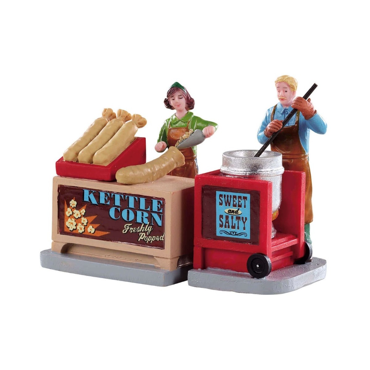 Vendeurs de popcorn Lot de 2 Lemax Caddington