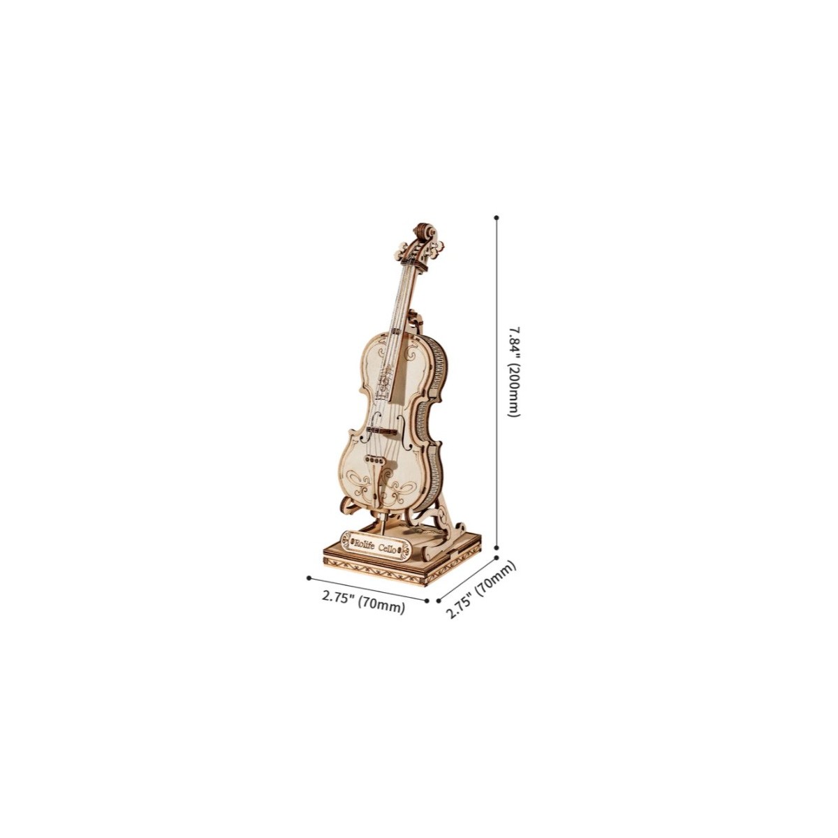 Maquette en bois Violoncelle