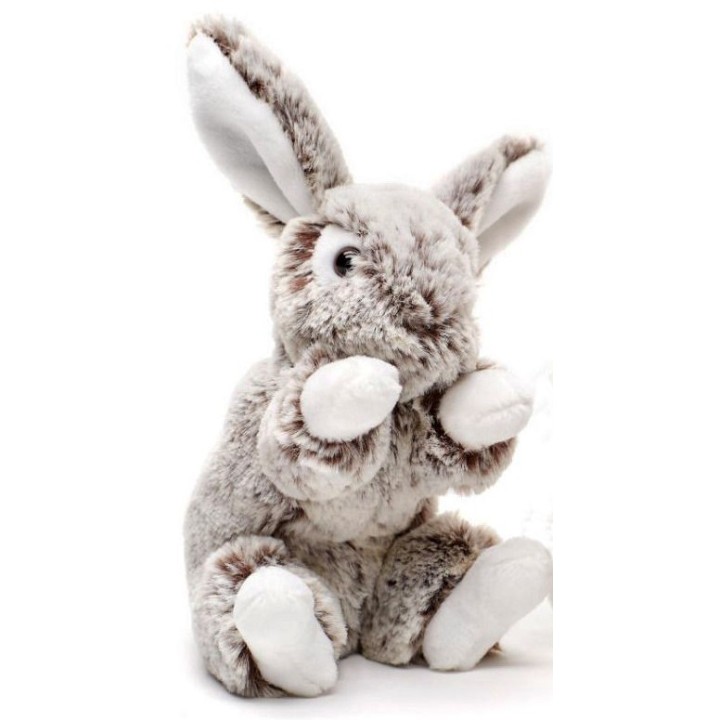 Peluche lapin gris 16 cm