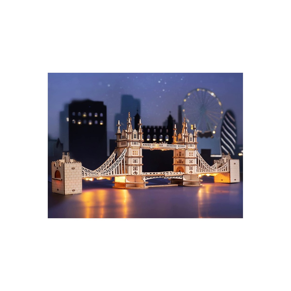 Maquette en bois lumineuse Tower Bridge
