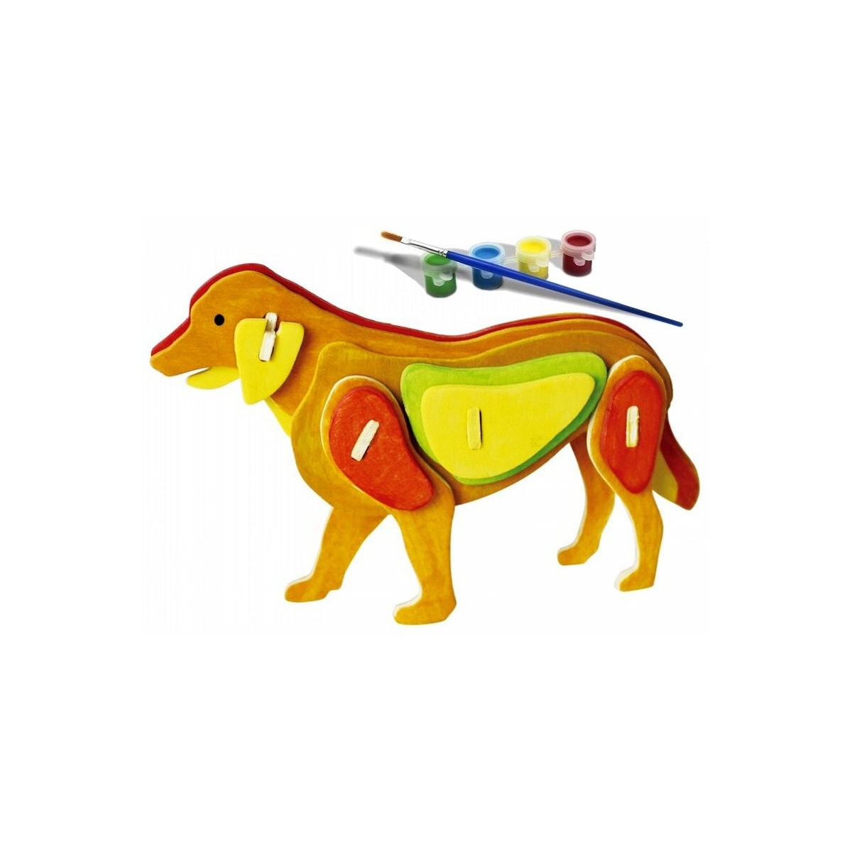 Maquette en bois Chien avec kit de peinture