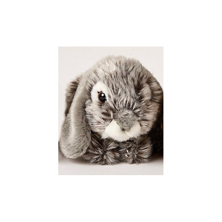 Peluche lapin gris 18 cm