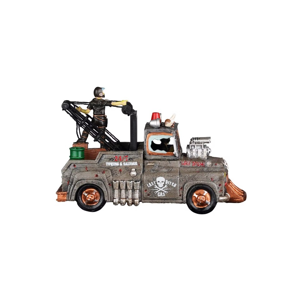 Camion de remorquage et zombies Lemax Halloween