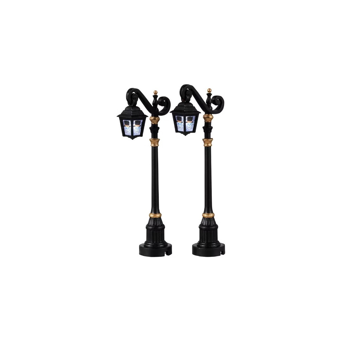 Lampadaires squelettes lumineux Lot de 2 Lemax Halloween Lampadaires squelettes lumineux Lot de 2 Lemax Halloween