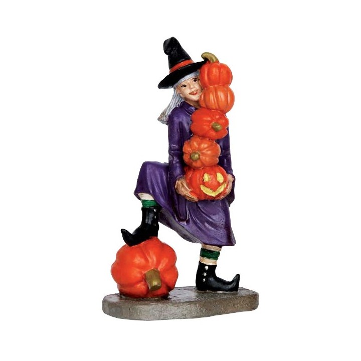 Sorcière et citrouilles Lemax Halloween
