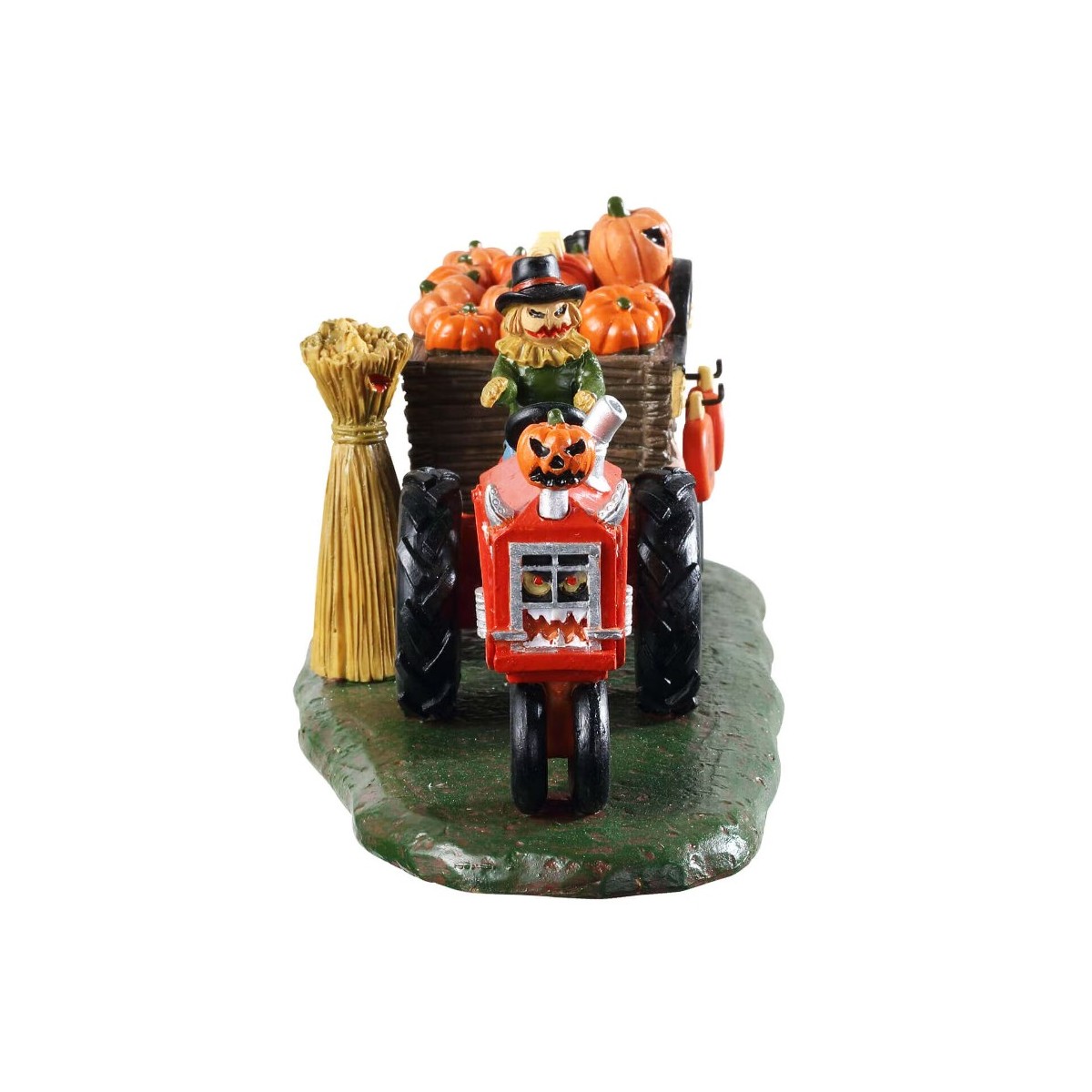 Tracteur épouvantail citrouilles Lemax Halloween