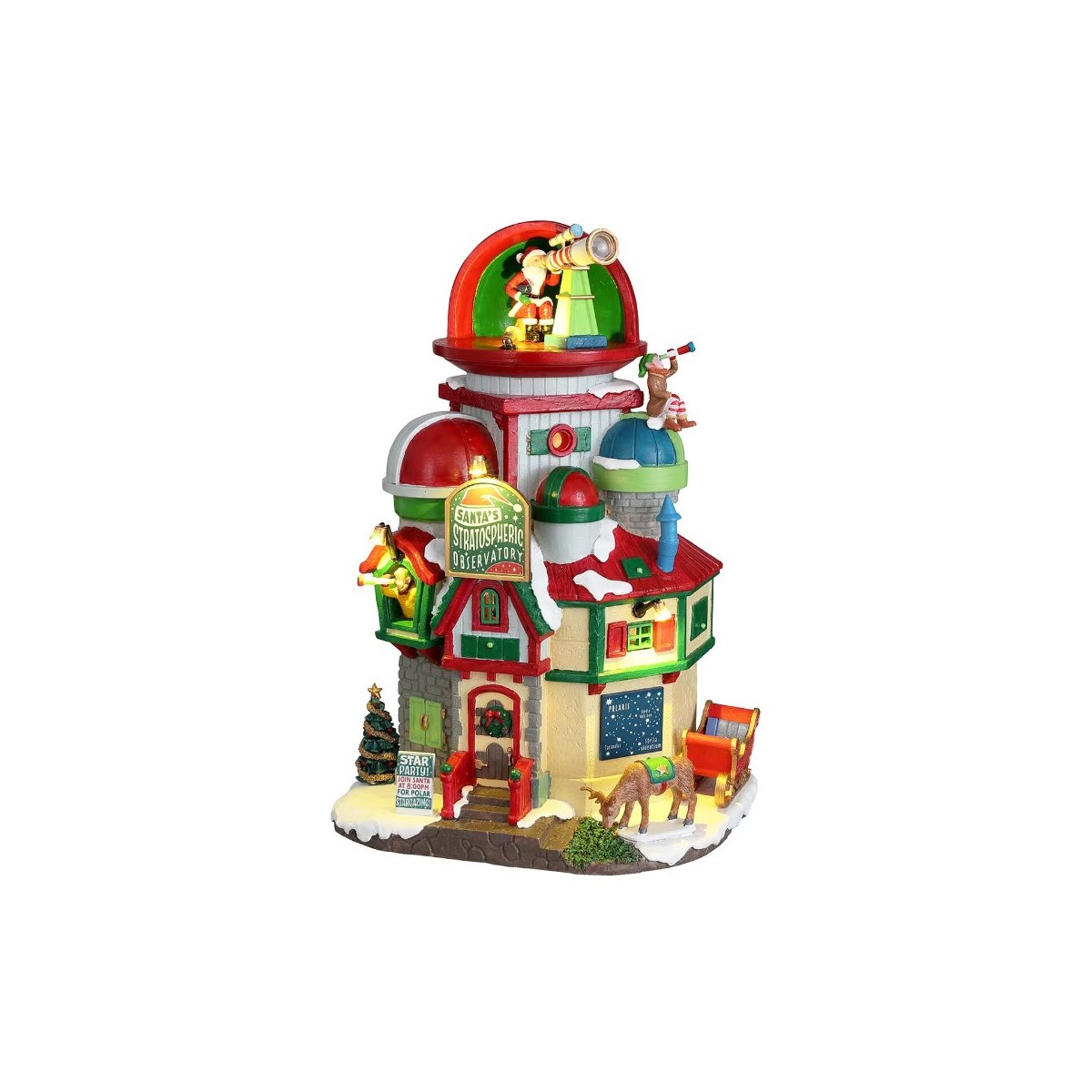 Observatoire du Père Noël lumineux Lemax Santas Wonderland