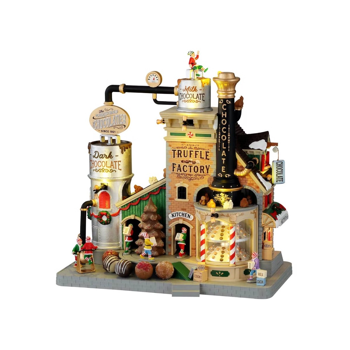 Chocolaterie de Noël animée lumineuse sonore Lemax
