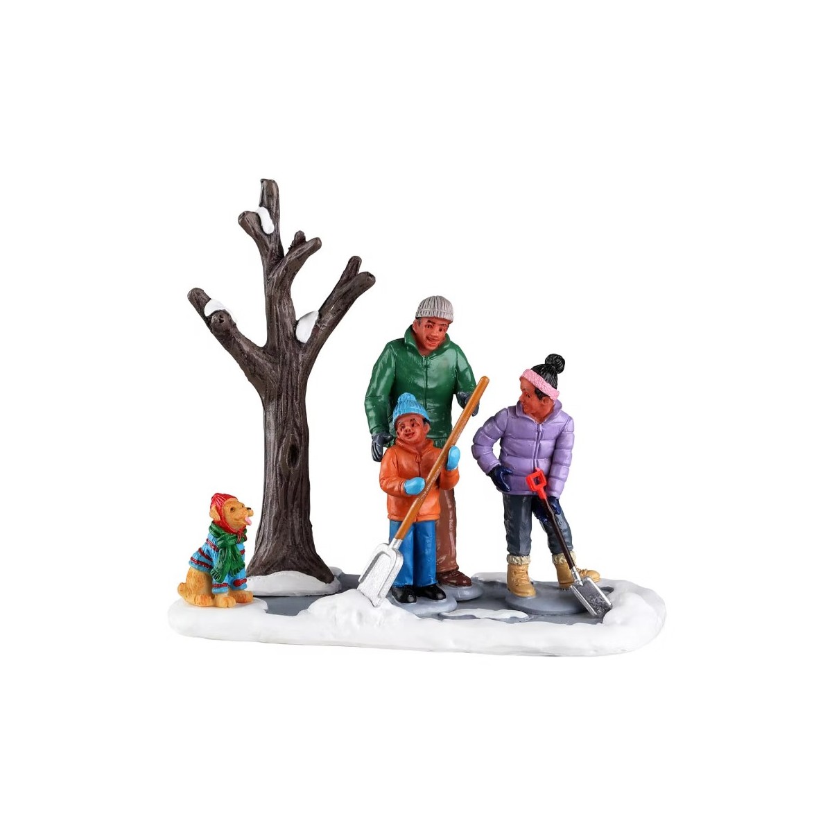 Déneigement en famille Lemax