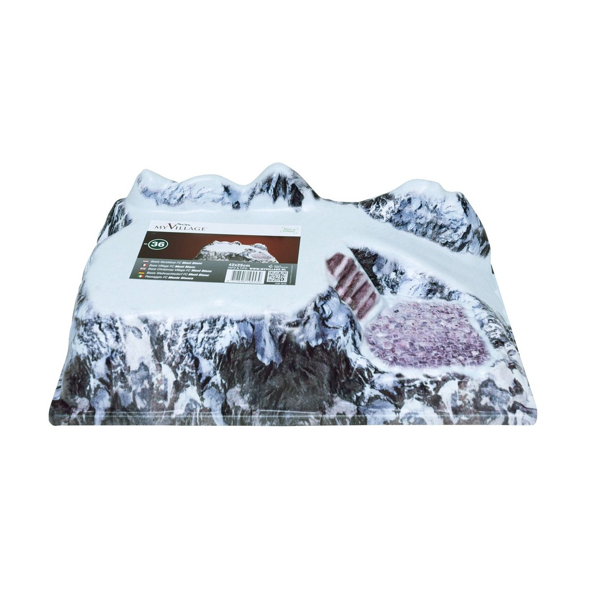 Montagne enneigée Mont Blanc piste ski 42 cm