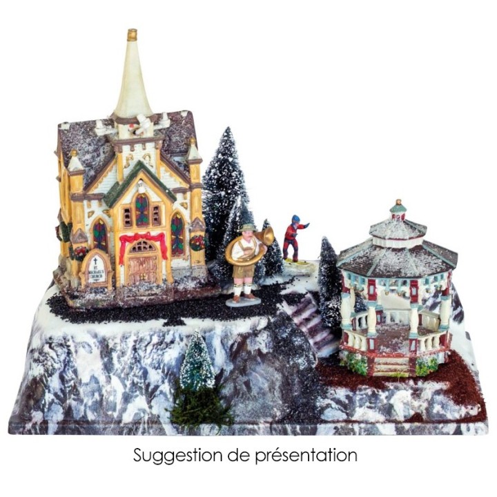 Montagne enneigée Mont Blanc piste ski 42 cm