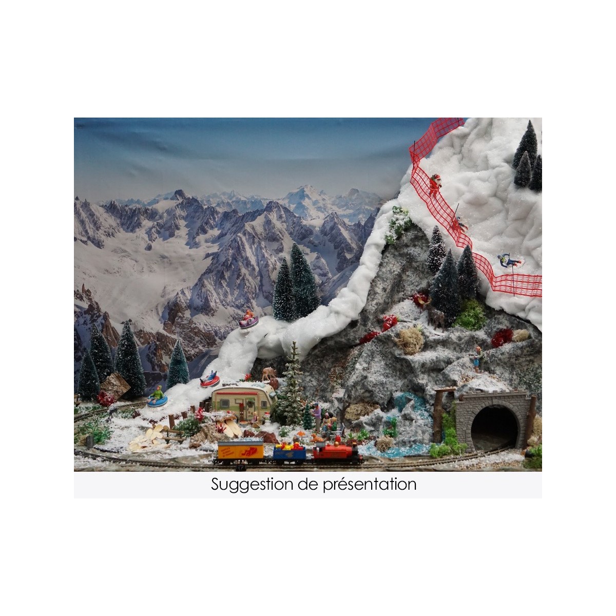 Feuille modulable à froisser effet neige 120x100 cm