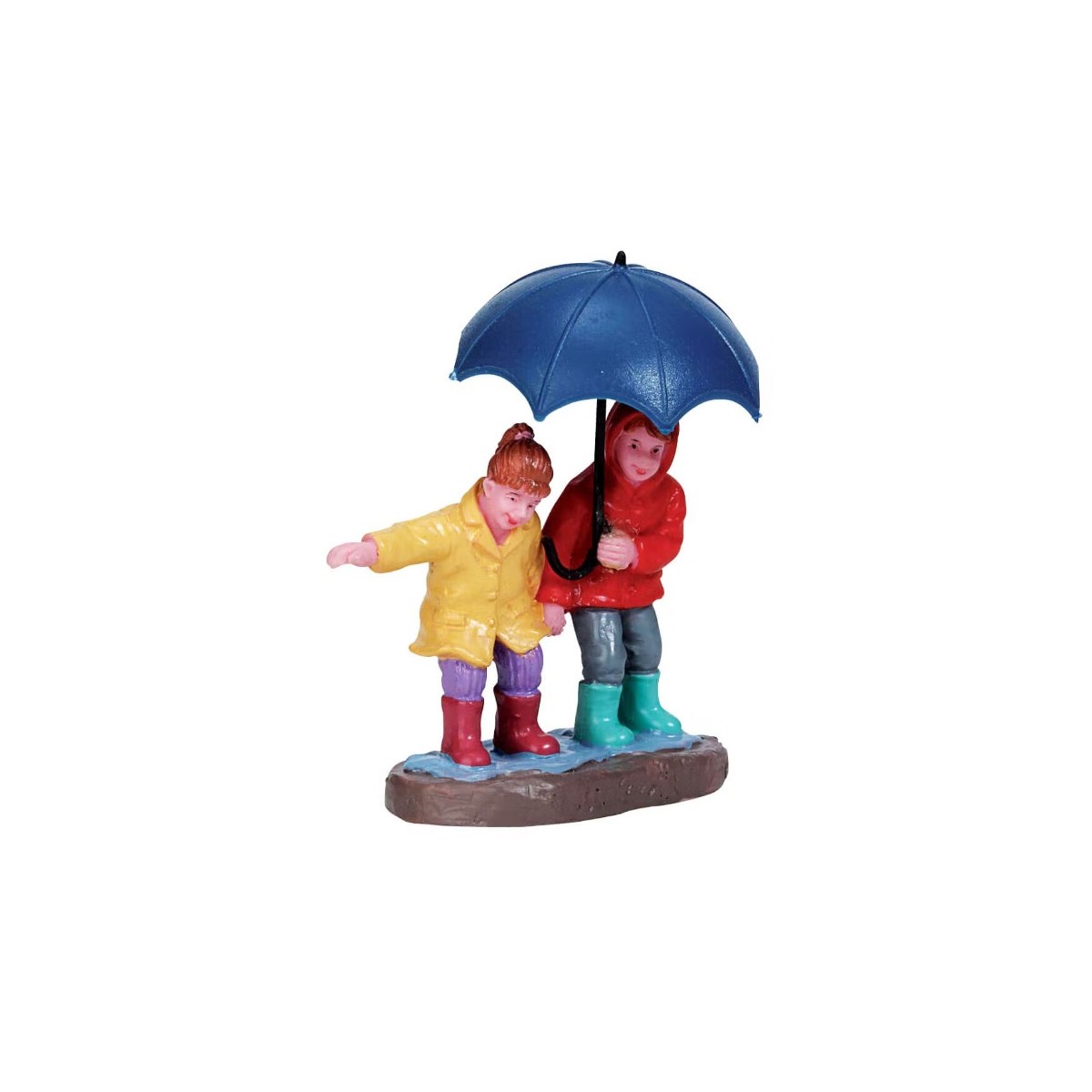 Enfants sautant dans les flaques Lemax